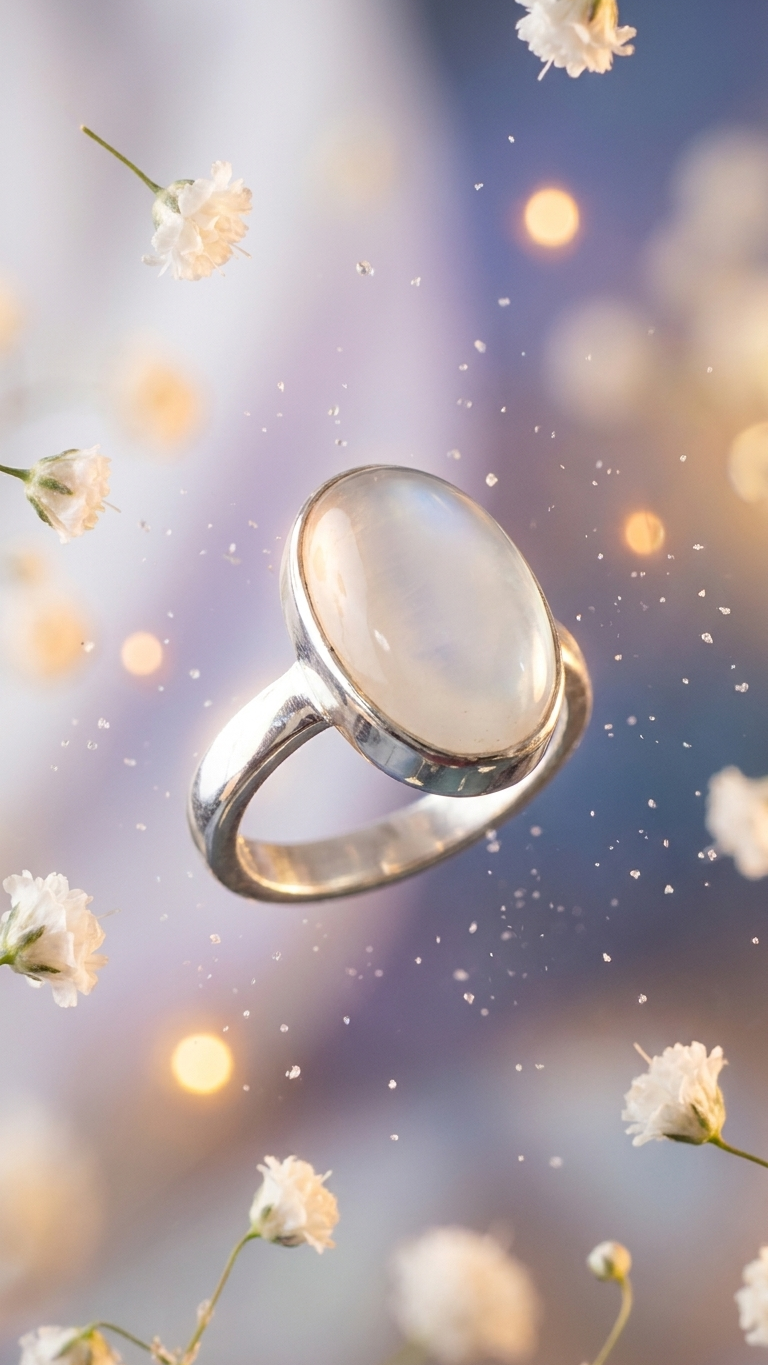 MOONSTONE  RING 100% Natural Gemstone