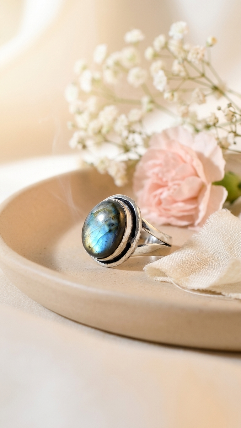 NATURAL  Labradorite RING 100% Natural Gemstone