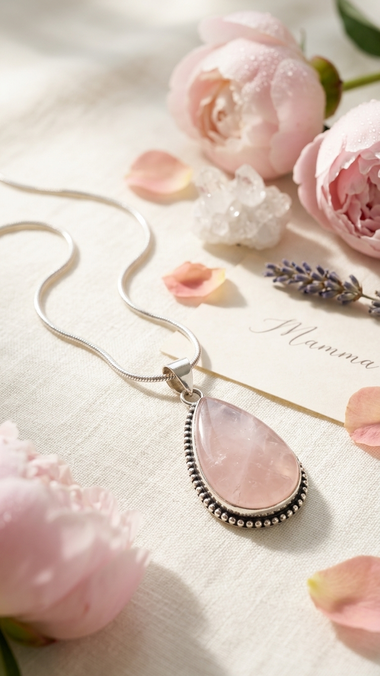 NATURAL ROSE  PENDANT