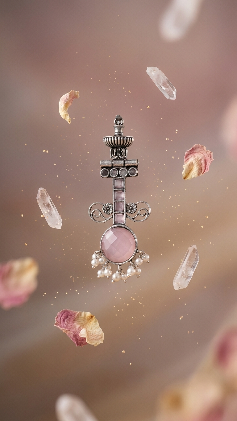 Blush Elegance Pink Dandiya Earrings