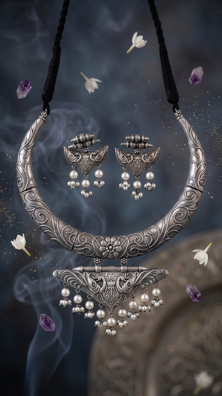 Rajwada Shringar Pearl Necklace Set