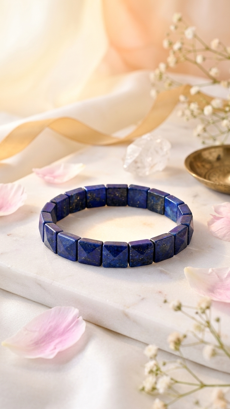 Lapis Lazuli Pyramid Bracelet