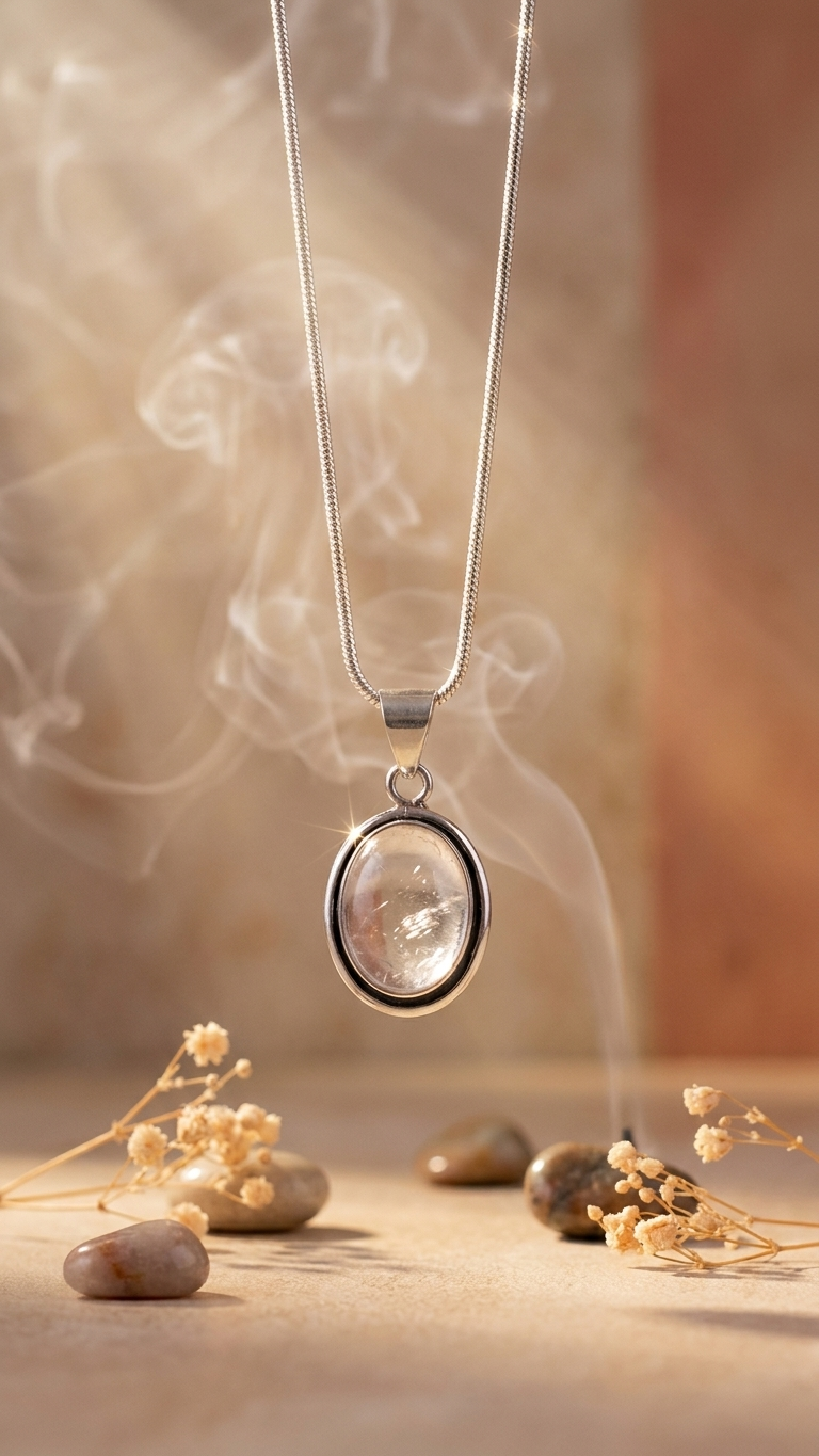 NATURAL CLEAR QUARTZ PENDANT