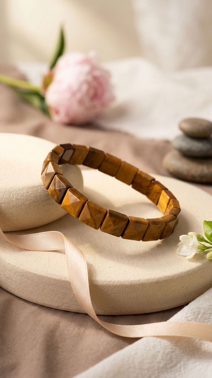 Tiger Eye Pyramid Bracelet