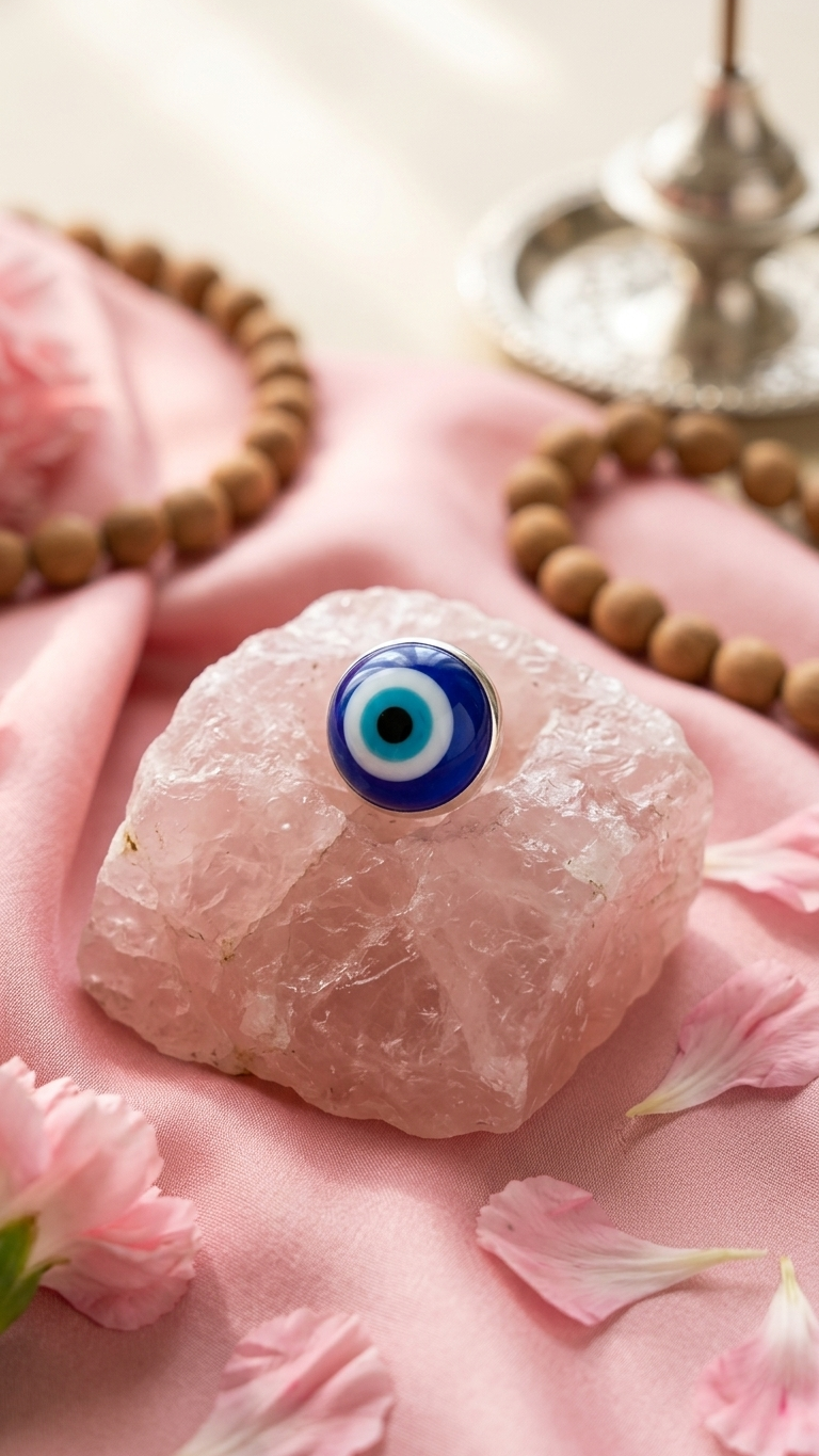 Evil Eye Protection Stud Earrings (With Certificate)