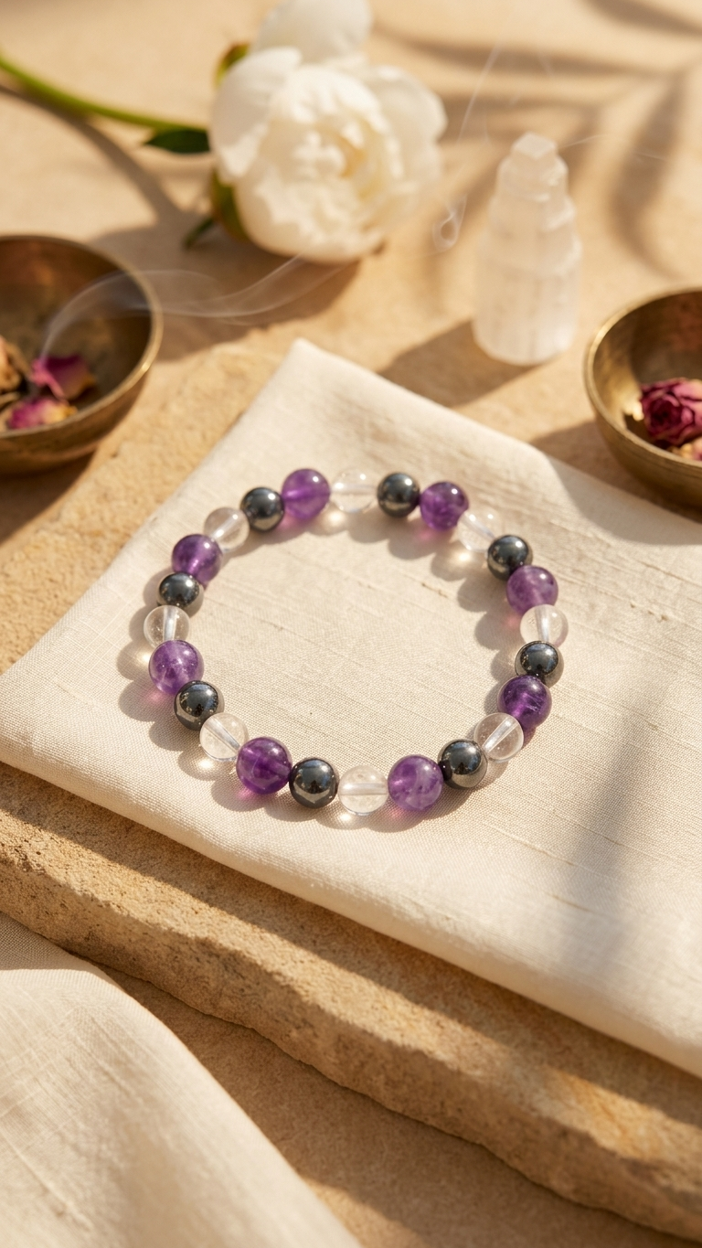 Aquarius (Kumbha) Zodiac Sign Bracelet 8mm