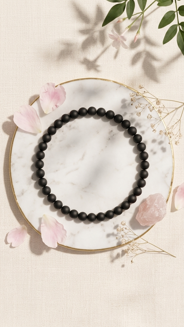 Original Karungali Mala (Natural Ebony Wood) with Free Bracelet