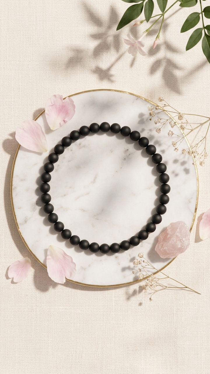 Original Karungali Mala (Natural Ebony Wood) with Free Bracelet