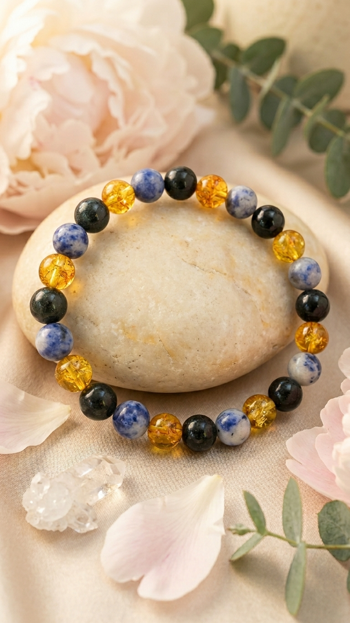 Scorpio (Vrischika) Zodiac Sign Bracelet 8mm