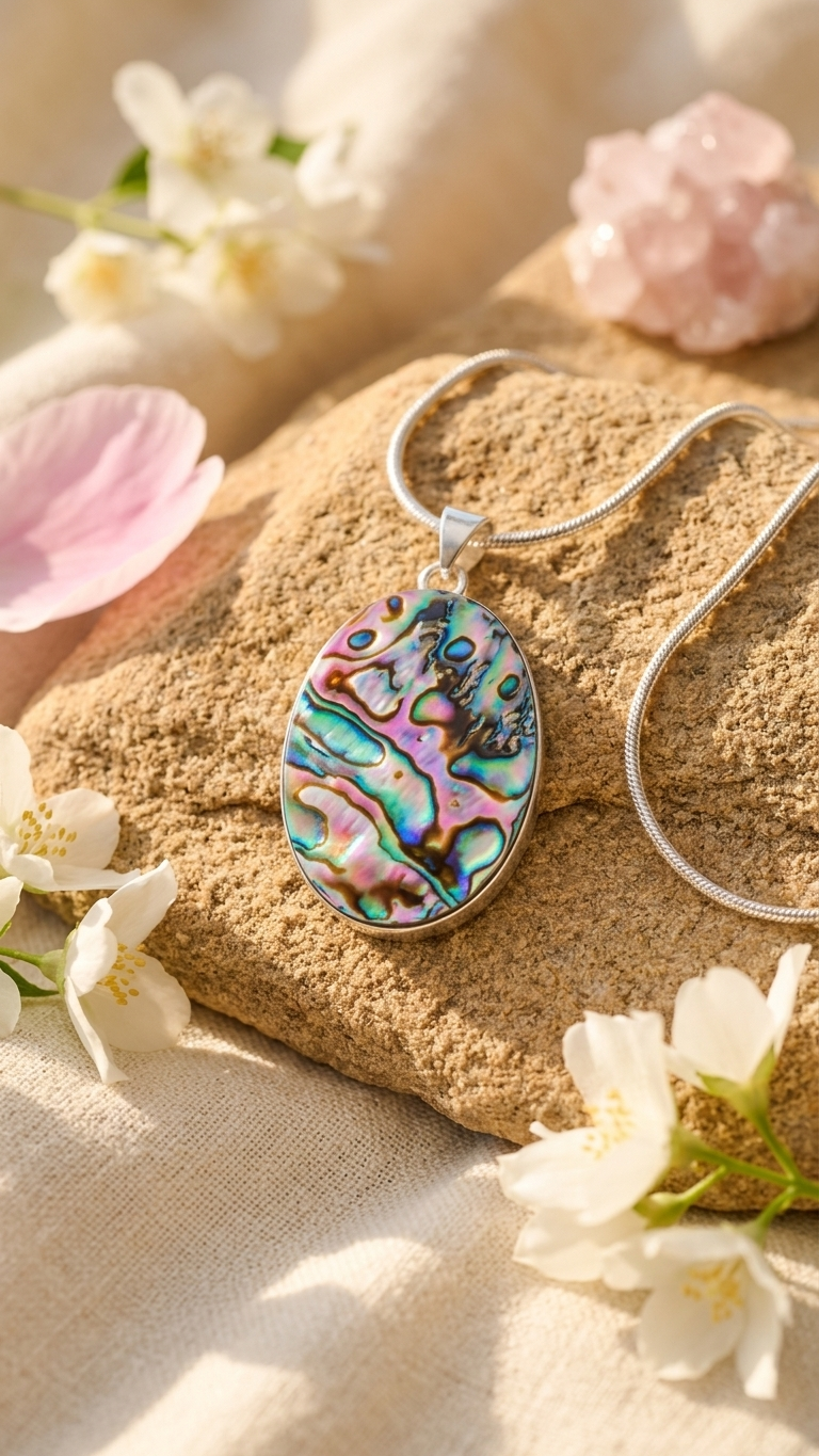 NATURAL ABALONE SHELL PENDANT