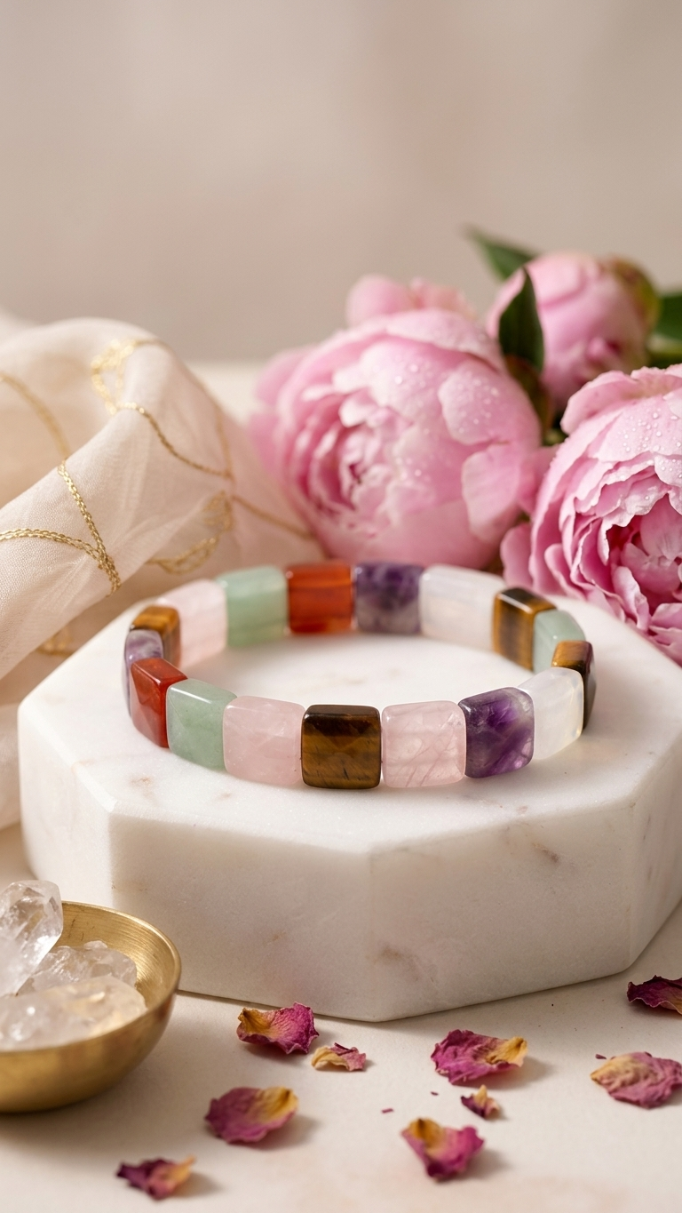 Mix Chakra Pyramid Bracelet