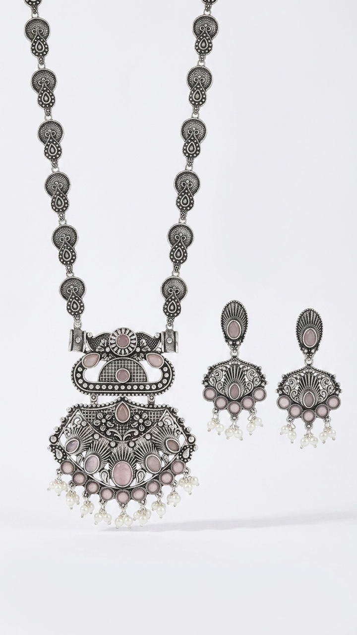 Gulabi Shringar Dandiya Necklace Set