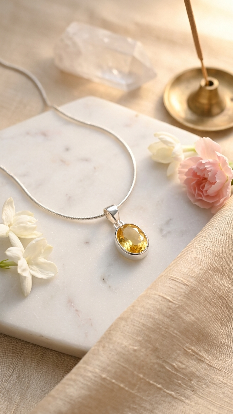 Yellow Sapphire Pendant