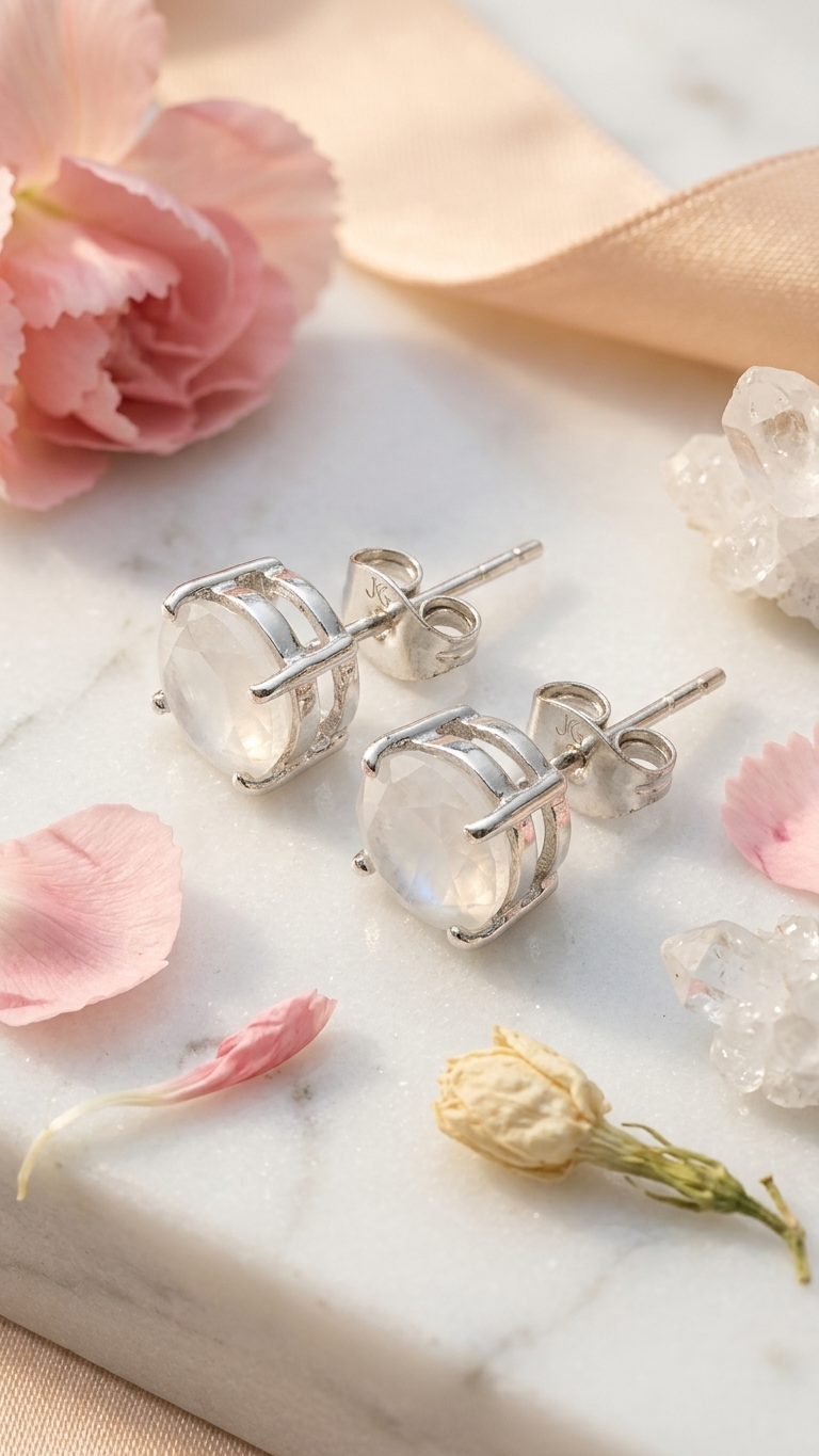 Moonstone earrings
