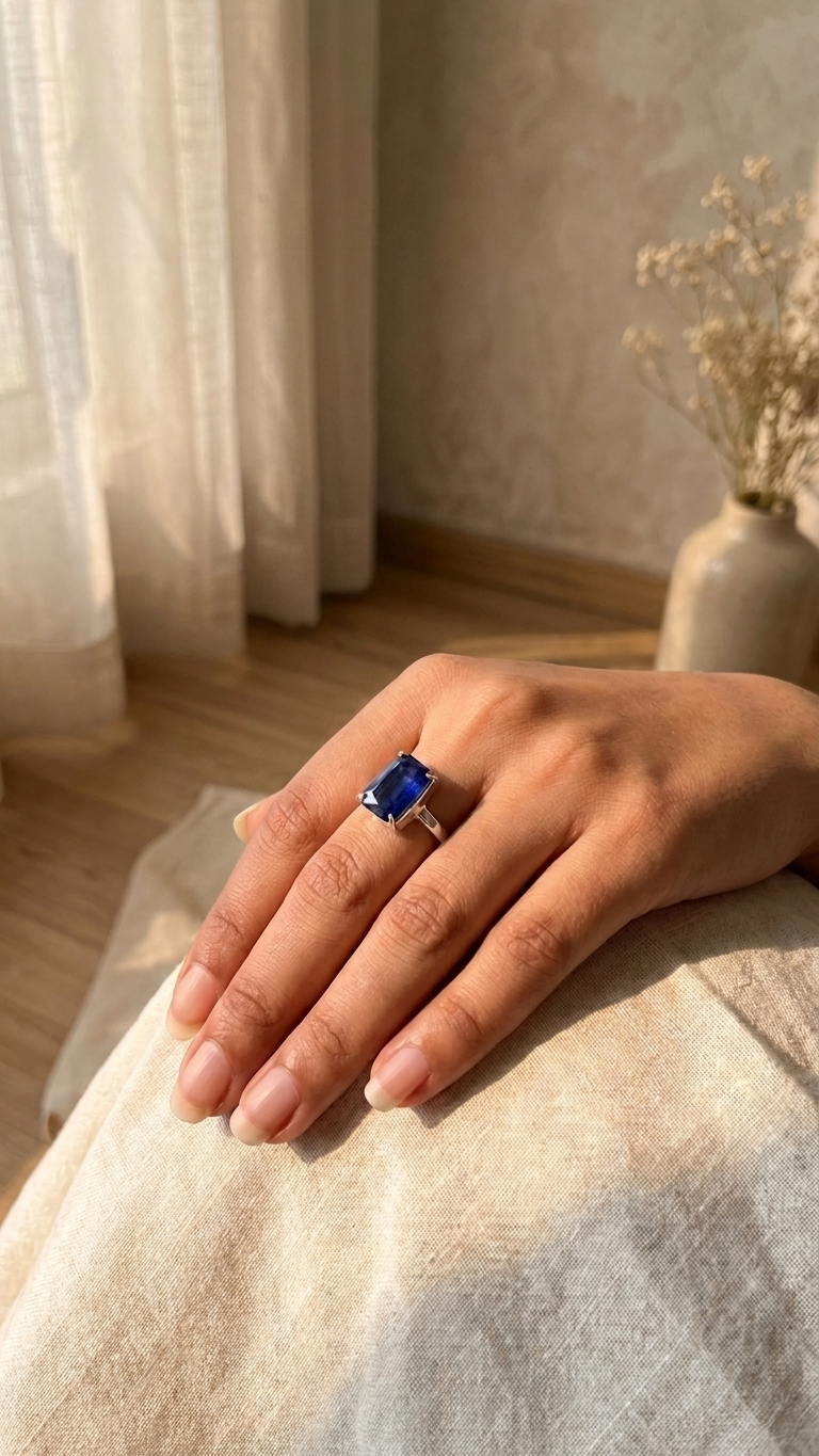 NATURAL BLUE SAPPHIRE RING (NEELAM)