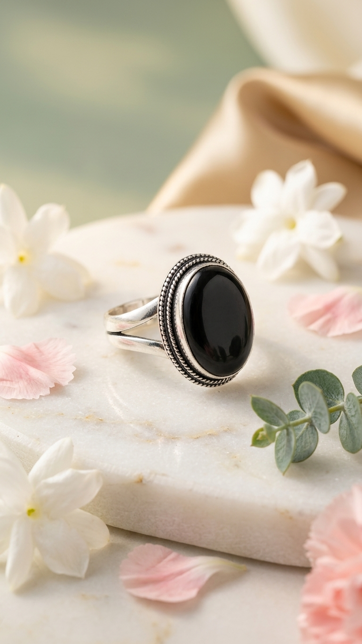 Black Tourmaline Ring