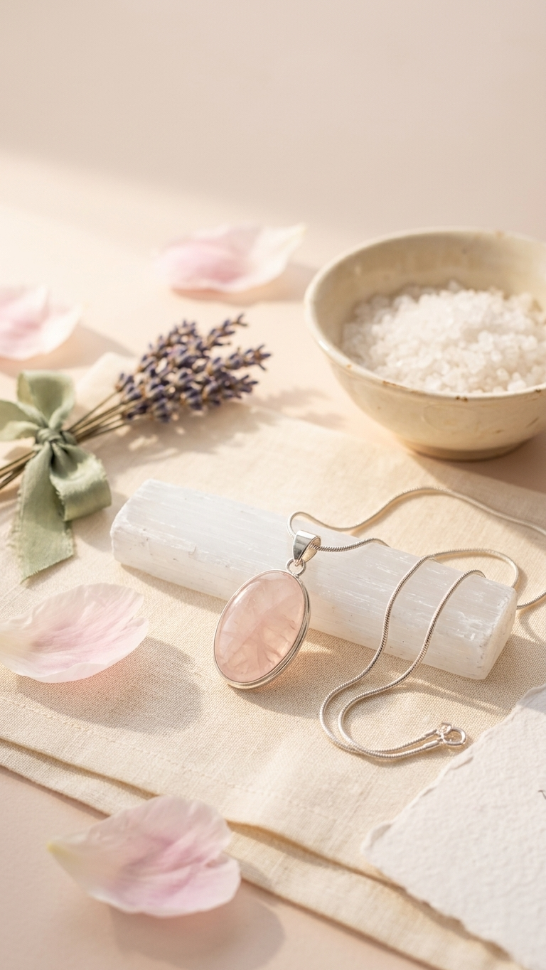 NATURAL ROSE  PENDANT