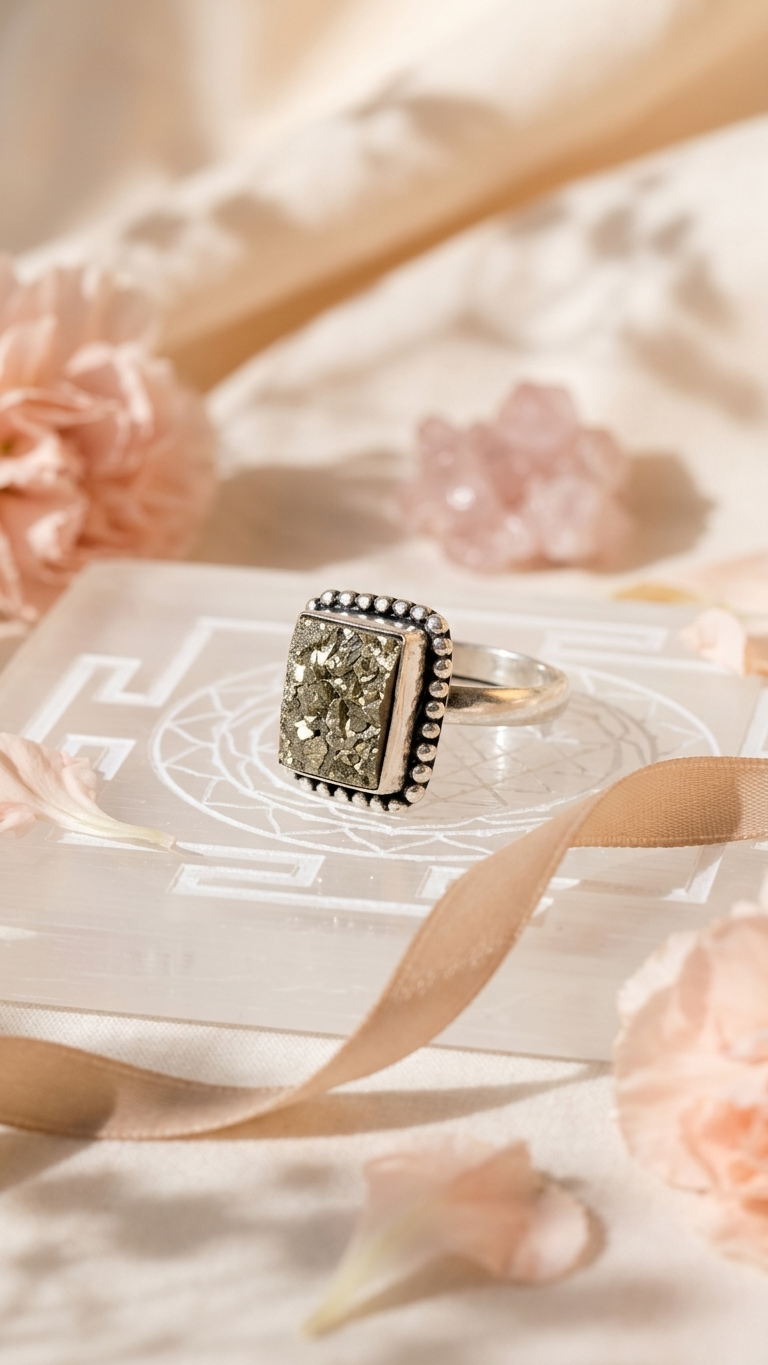 NATURAL PYRITE RAW RING 100% Natural Gemstone