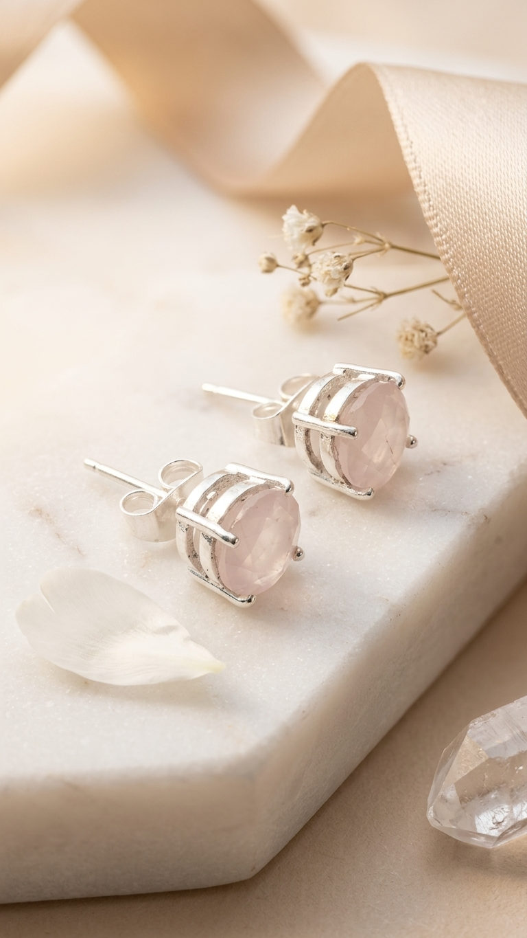 Rose Quartz Earrings