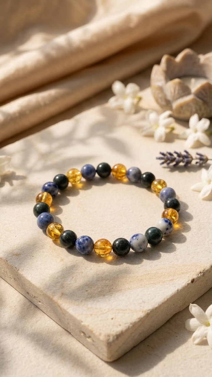 Scorpio (Vrischika) Zodiac Sign Bracelet 8mm
