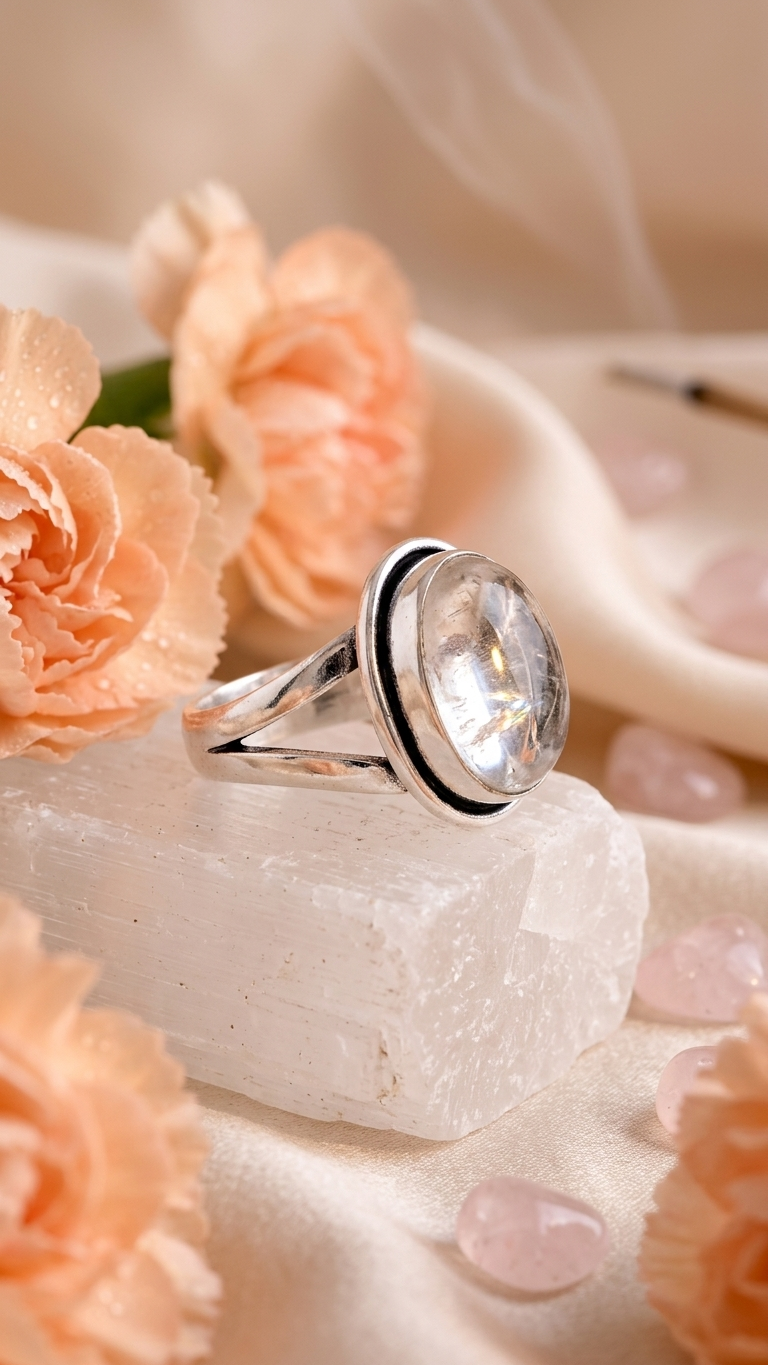 Natural Clear Quartz Ring