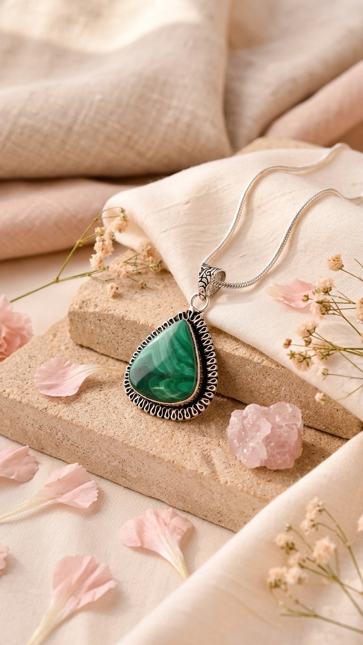 NATURAL MALACHITE  PENDANT