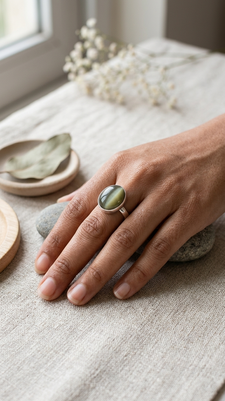 NATURAL Cat’s Eye RING 100% Natural Gemstone