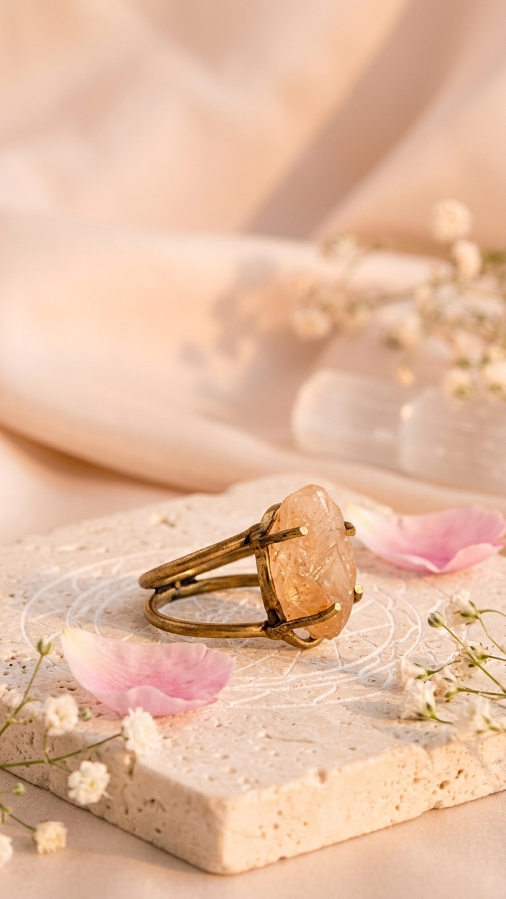 NATURAL CITRINE RAW RING 100% Natural Gemstone