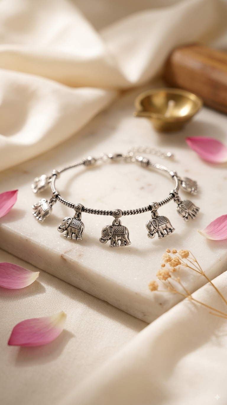 Elephant Shringar Dandiya Anklet Set
