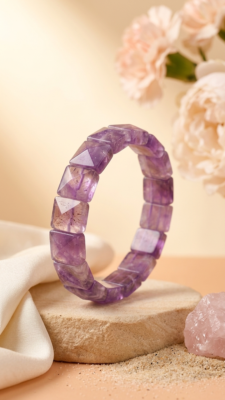 Amethyst Pyramid Bracelet anxiety relief
