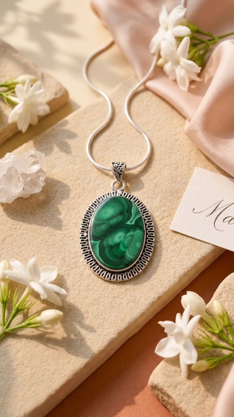 NATURAL MALACHITE PENDANT