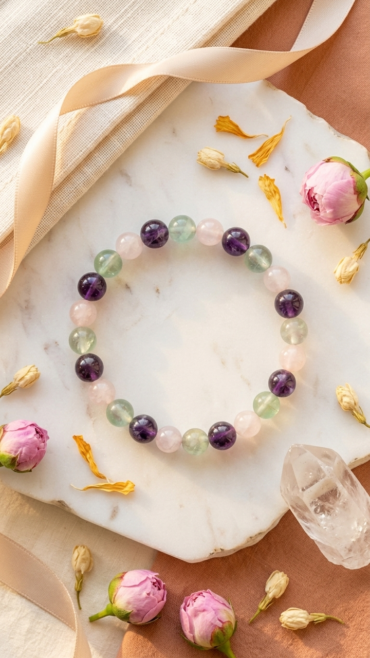 Pisces (Meena) Zodiac Sign Bracelet 8mm