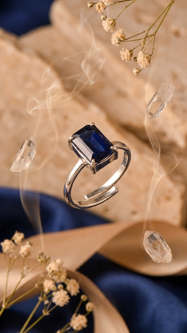 NATURAL BLUE SAPPHIRE RING (NEELAM)