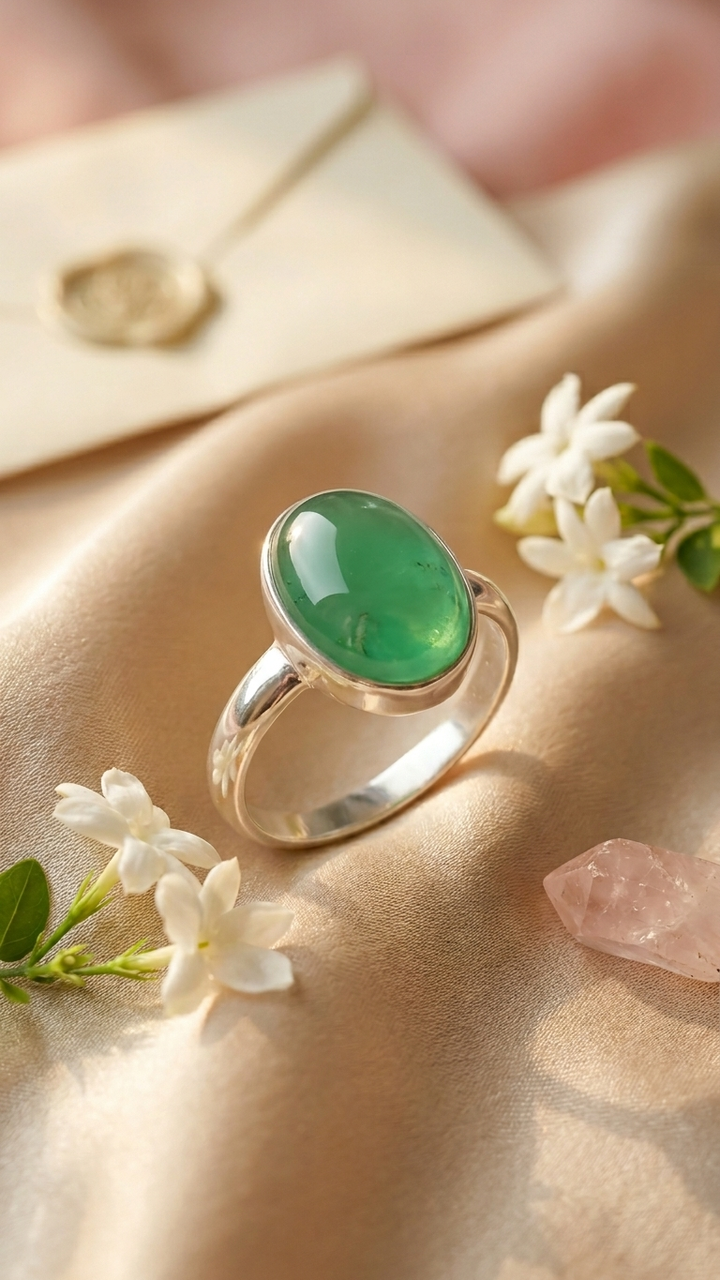 NATURAL EMERALD ( PANNA) RING
