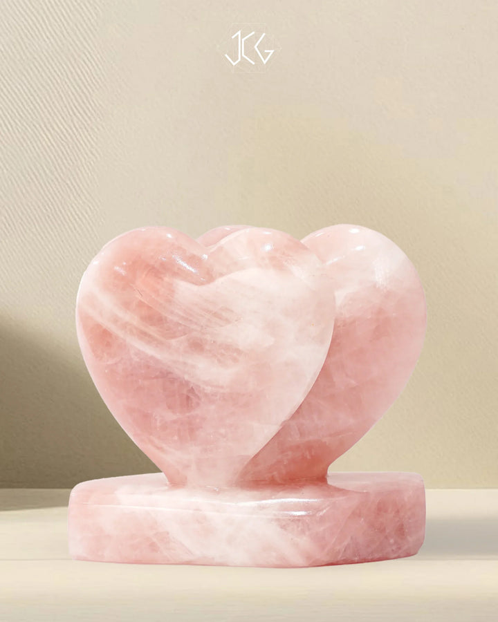 Natural Rose Quartz Heart