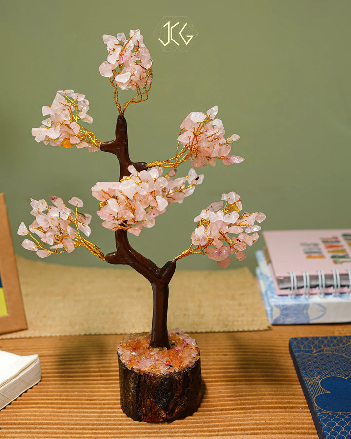 Natural Rose Quartz Tree for Relationship