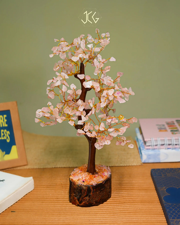 Natural Rose Quartz Tree for Relationship