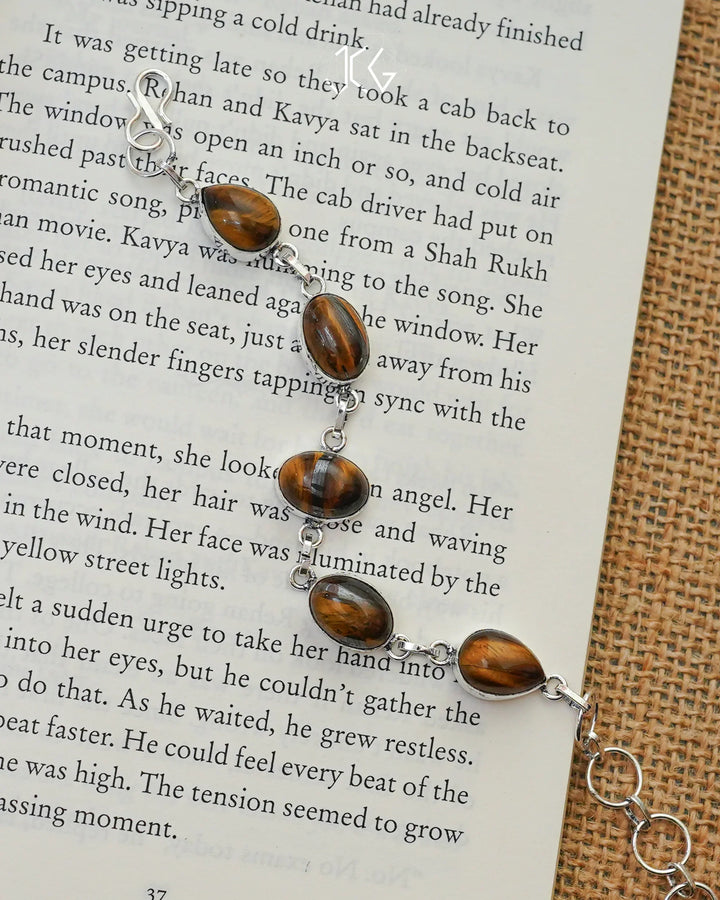 Yellow Tiger Eye Chain Bracelet