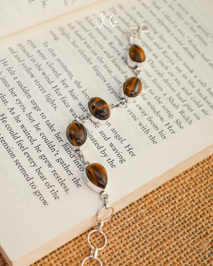Yellow Tiger Eye Chain Bracelet